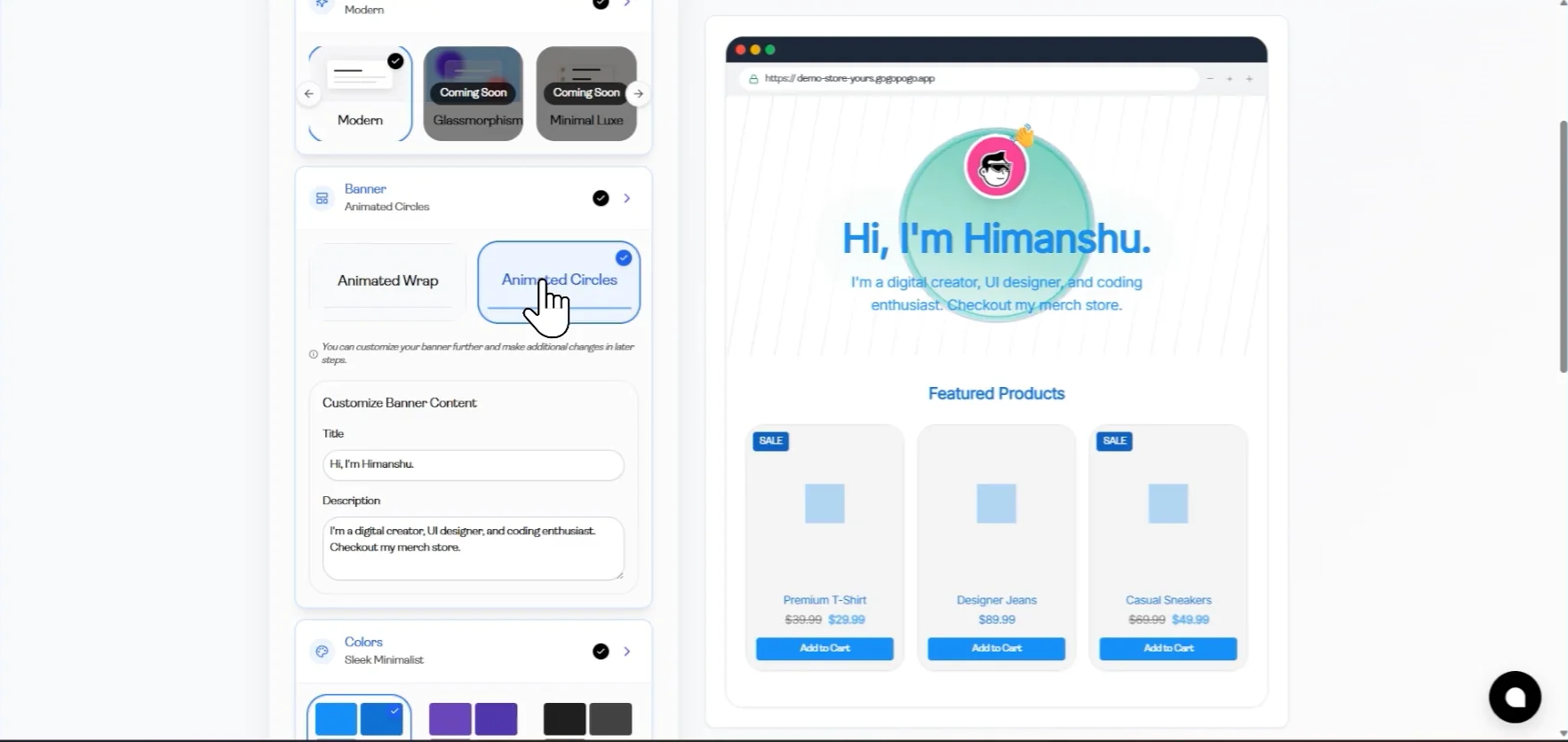 Customize the Store Banner