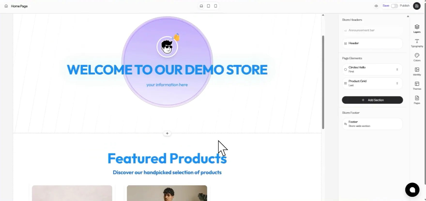 Access the Store Editor Interface