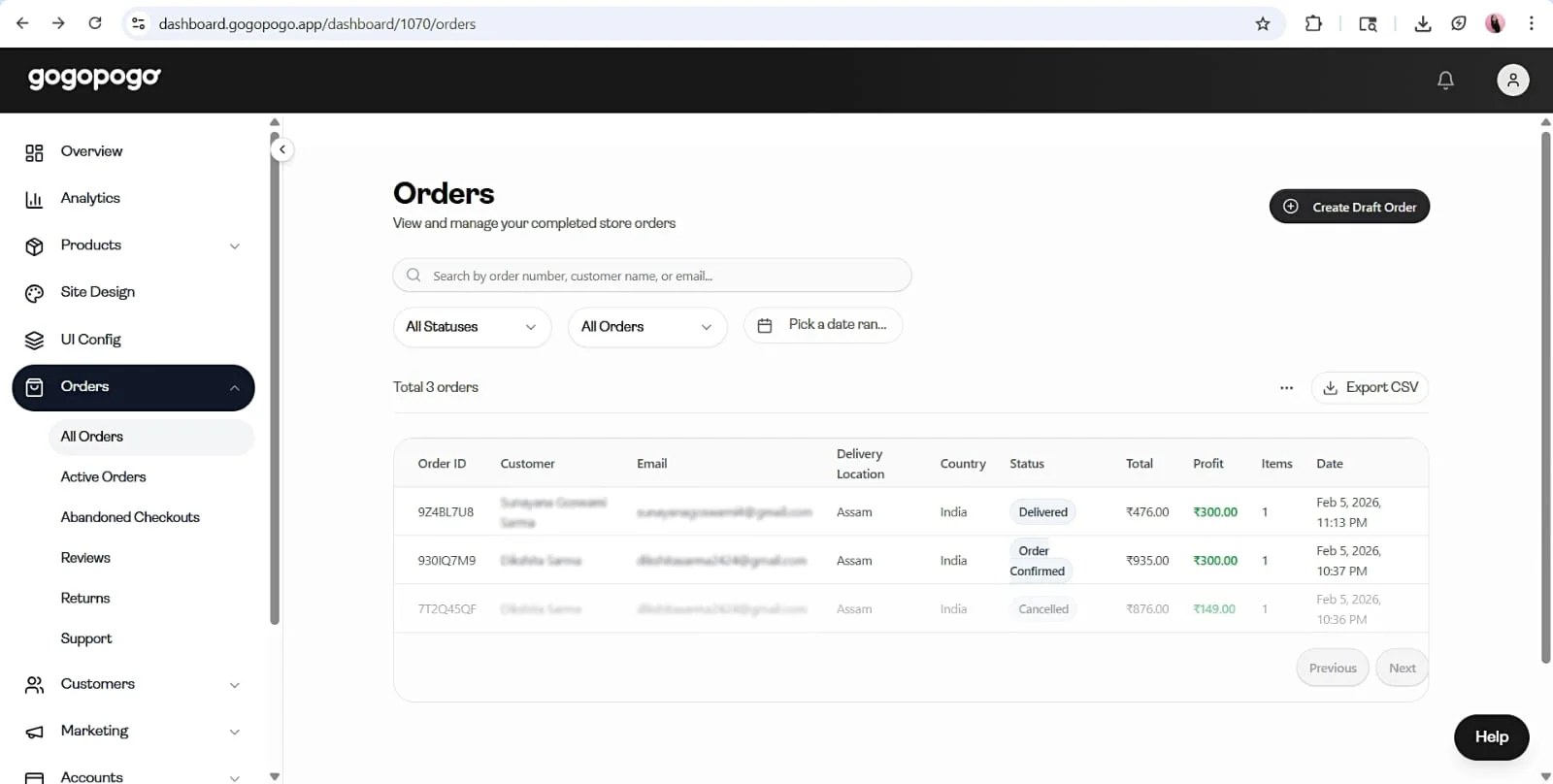order